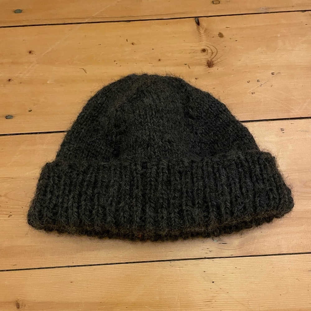 Hand knit wool hat